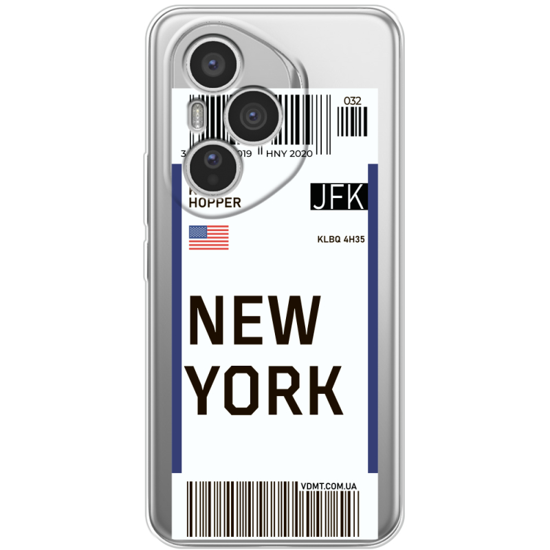 Прозорий чохол BoxFace Honor 400 Pro Ticket New York