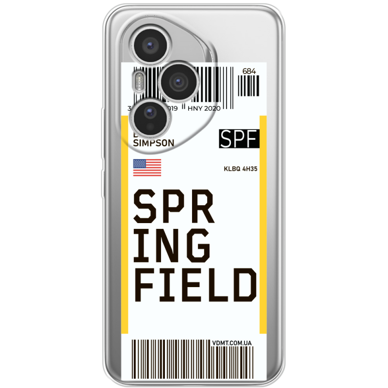 Прозорий чохол BoxFace Honor 400 Pro Ticket Springfield