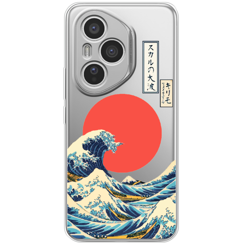 Прозорий чохол BoxFace Honor 400 Pro Большая волна в Канагаве