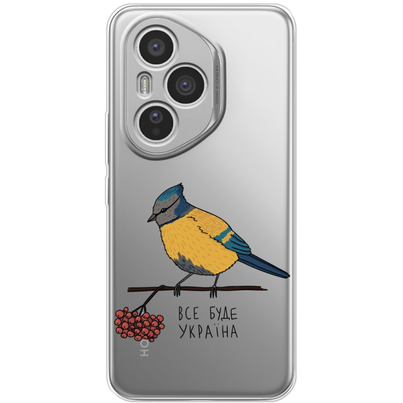 Прозорий чохол BoxFace Honor 400 Pro Синиця і калина
