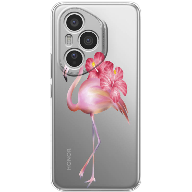 Прозорий чохол BoxFace Honor 400 Pro Floral Flamingo