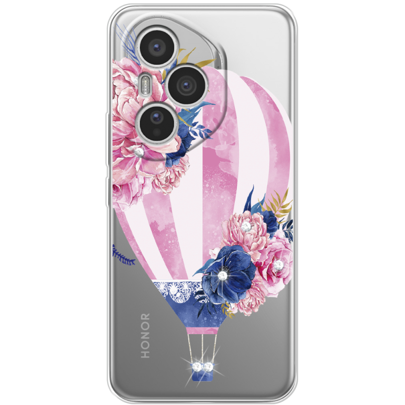 Чохол зі стразами Honor 400 Pro Pink Air Baloon