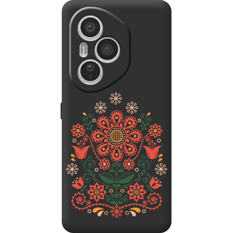 Чорний чохол BoxFace Honor 400 Pro Ukrainian Ornament