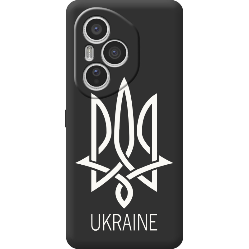 Чорний чохол BoxFace Honor 400 Pro Тризуб монограмма ukraine