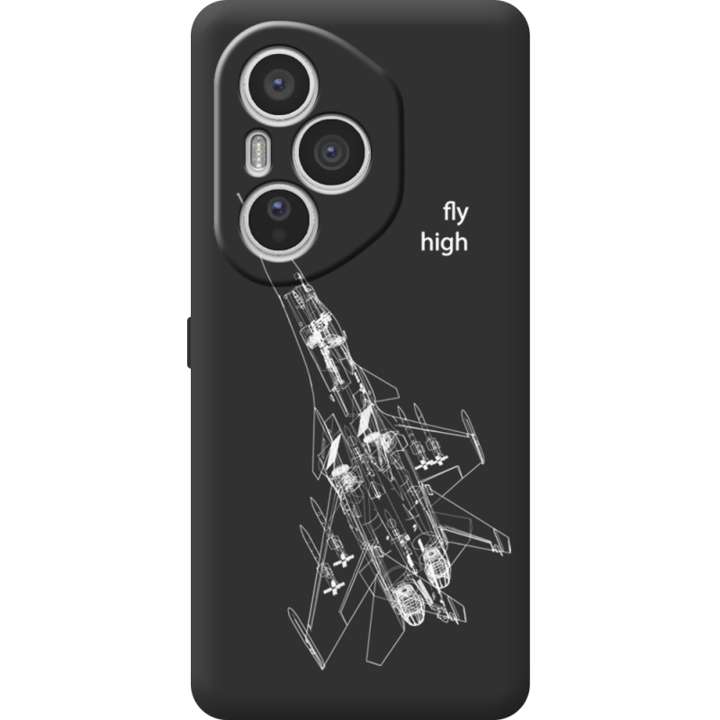 Чорний чохол BoxFace Honor 400 Pro Військовий літак