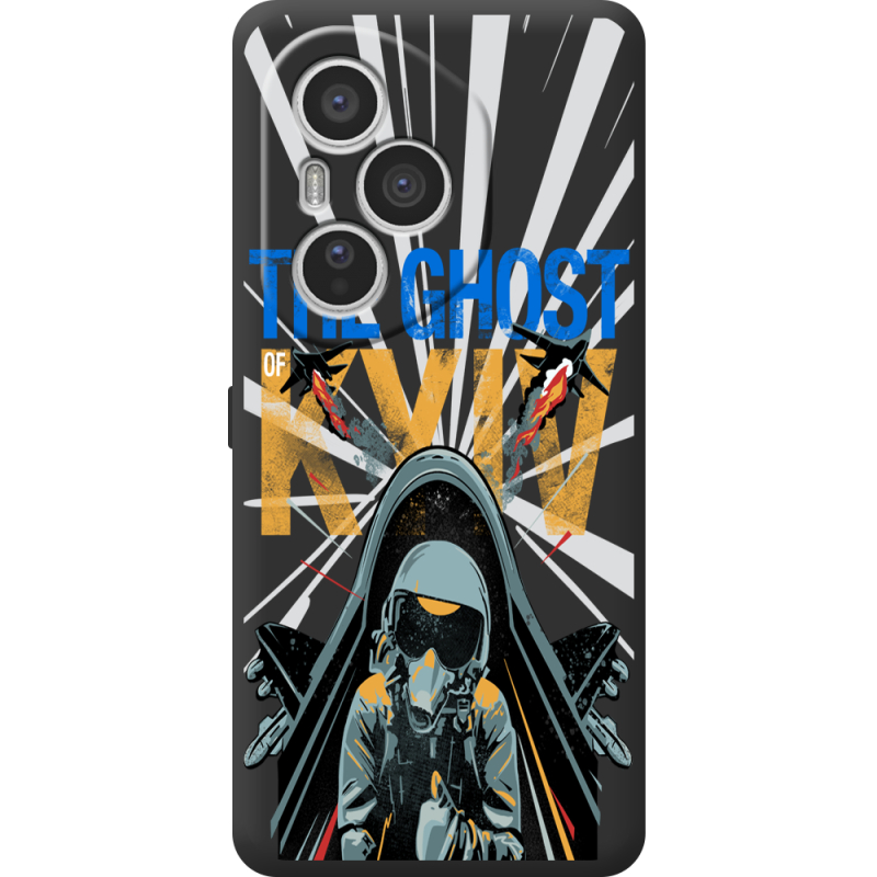 Чорний чохол BoxFace Honor 400 Pro Привид Києва в дії