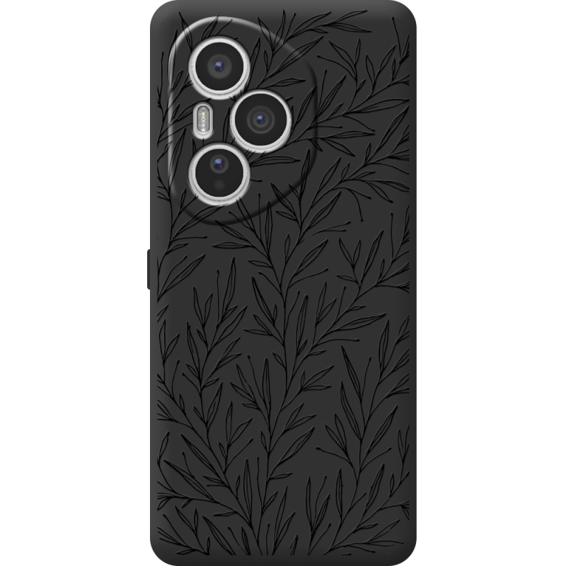 Чорний чохол BoxFace Honor 400 Pro Leaves
