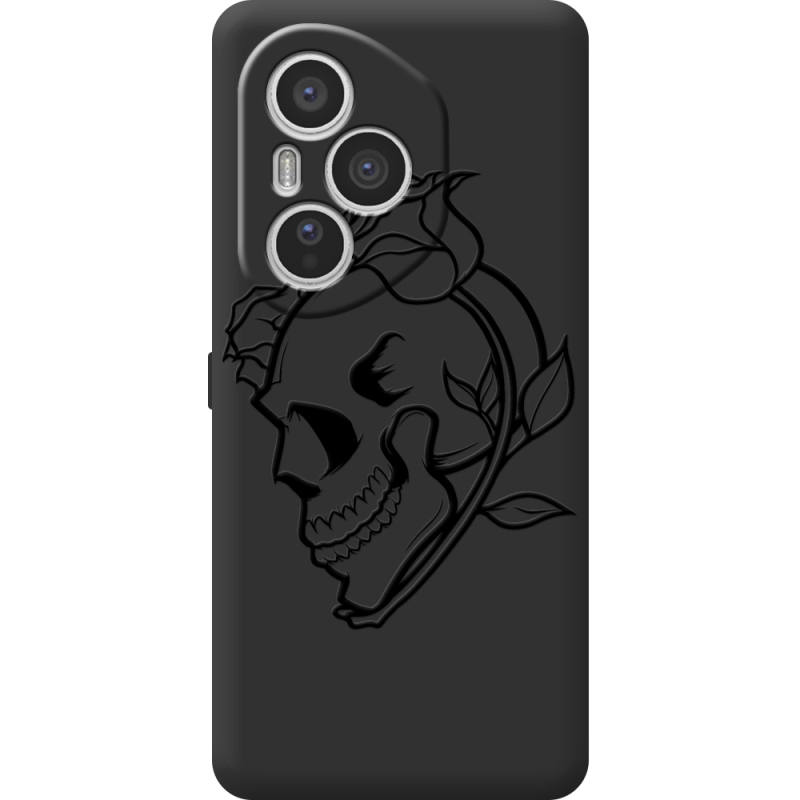 Чорний чохол BoxFace Honor 400 Pro Skull and Roses