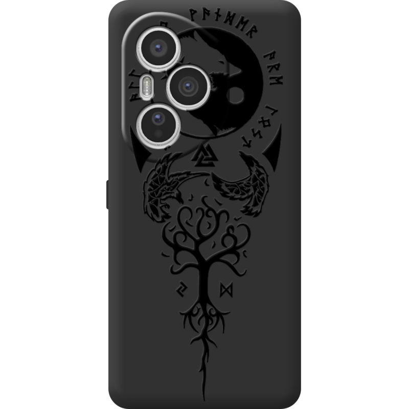 Чорний чохол BoxFace Honor 400 Pro Hugin and Munin