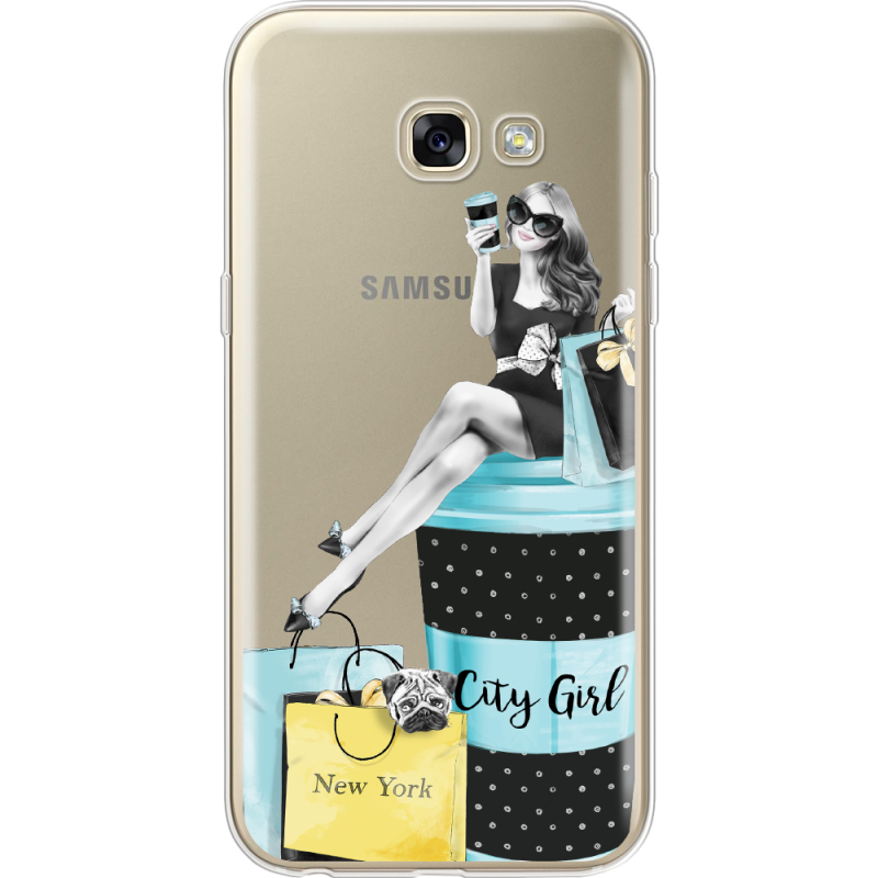 Прозрачный чехол Uprint Samsung A520 Galaxy A5 2017 City Girl