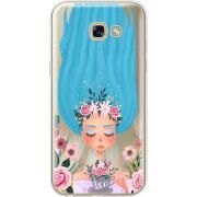 Прозрачный чехол Uprint Samsung A520 Galaxy A5 2017 Blue Hair