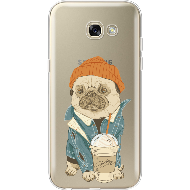 Прозрачный чехол Uprint Samsung A520 Galaxy A5 2017 Dog Coffeeman