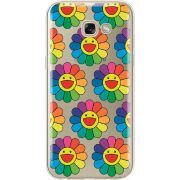 Прозрачный чехол Uprint Samsung A520 Galaxy A5 2017 Hippie Flowers