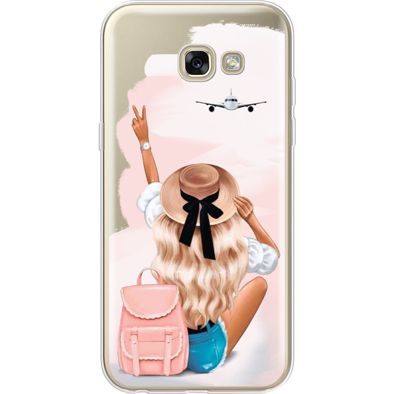 Прозрачный чехол Uprint Samsung A520 Galaxy A5 2017 Travel Girl