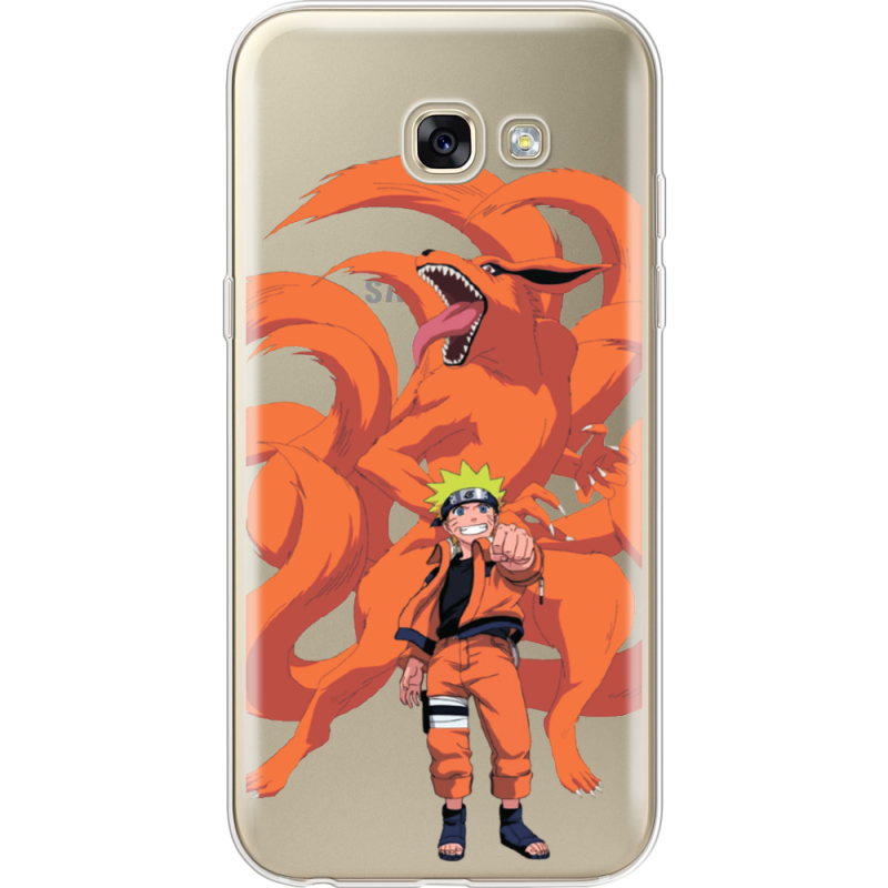 Прозрачный чехол Uprint Samsung A520 Galaxy A5 2017 Naruto and Kurama