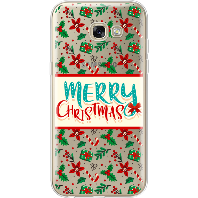 Прозрачный чехол Uprint Samsung A520 Galaxy A5 2017 Vintage Christmas Pattern
