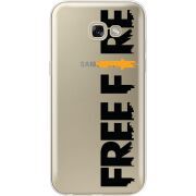 Прозрачный чехол Uprint Samsung A520 Galaxy A5 2017 Free Fire Black Logo
