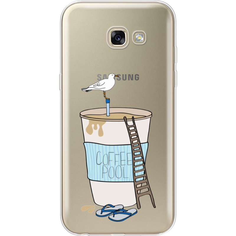 Прозрачный чехол Uprint Samsung A520 Galaxy A5 2017 Segull in Cofee Pool