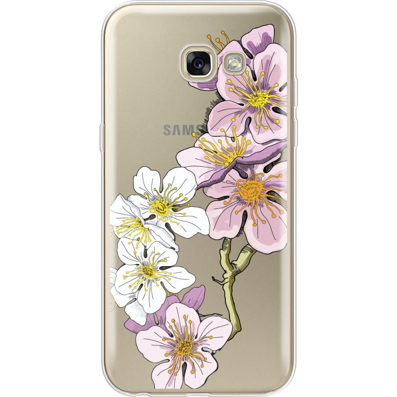 Прозрачный чехол Uprint Samsung A520 Galaxy A5 2017 Cherry Blossom
