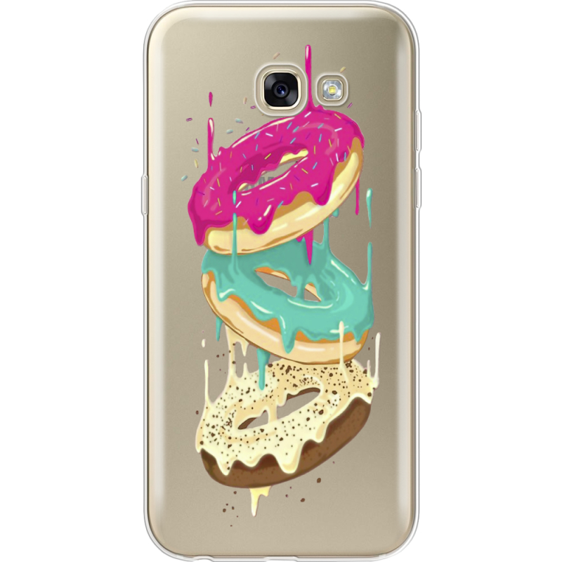 Прозрачный чехол Uprint Samsung A520 Galaxy A5 2017 Donuts