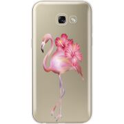 Прозрачный чехол Uprint Samsung A520 Galaxy A5 2017 Floral Flamingo