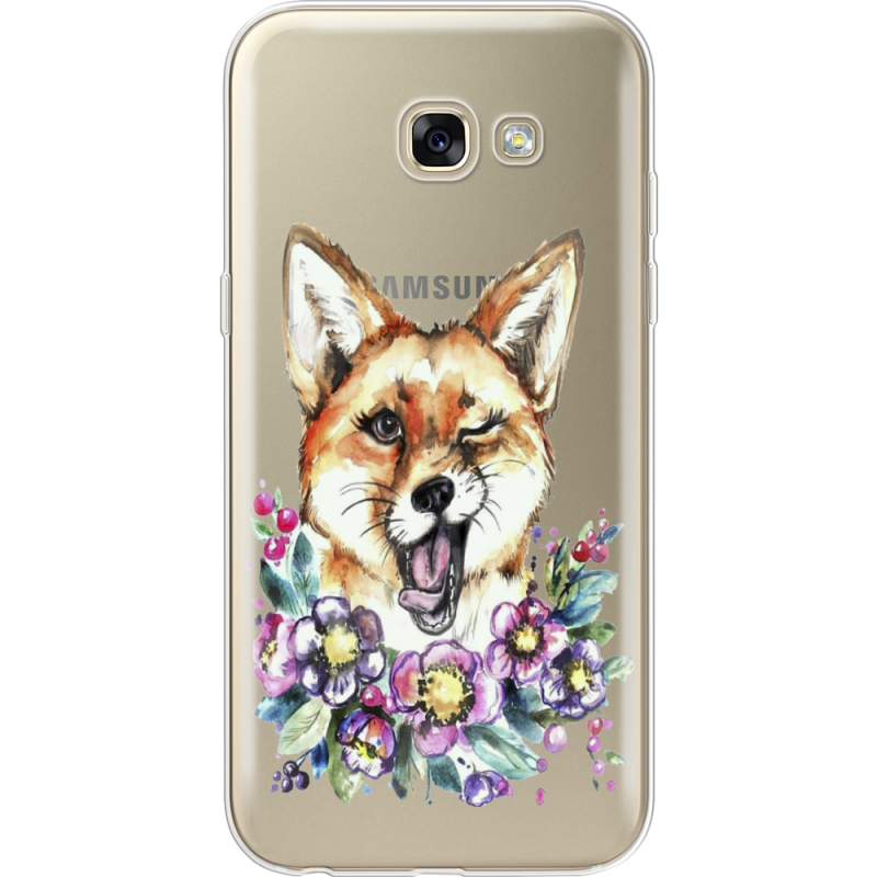 Прозрачный чехол Uprint Samsung A520 Galaxy A5 2017 Winking Fox