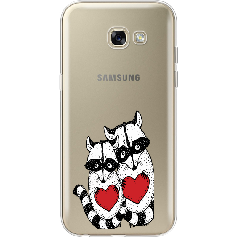 Прозрачный чехол Uprint Samsung A520 Galaxy A5 2017 Raccoons in love