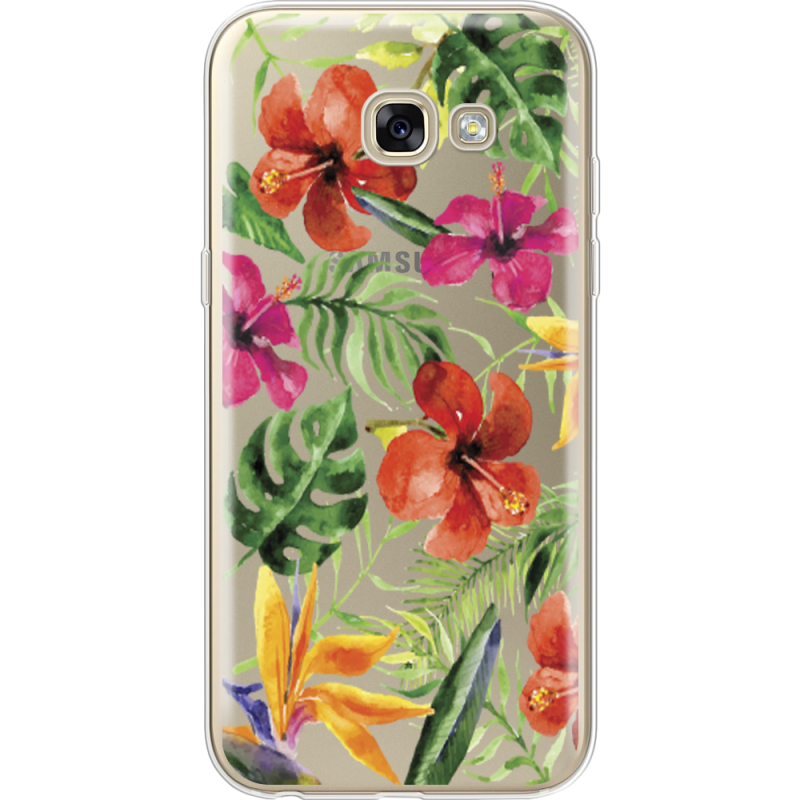 Прозрачный чехол Uprint Samsung A520 Galaxy A5 2017 Tropical Flowers