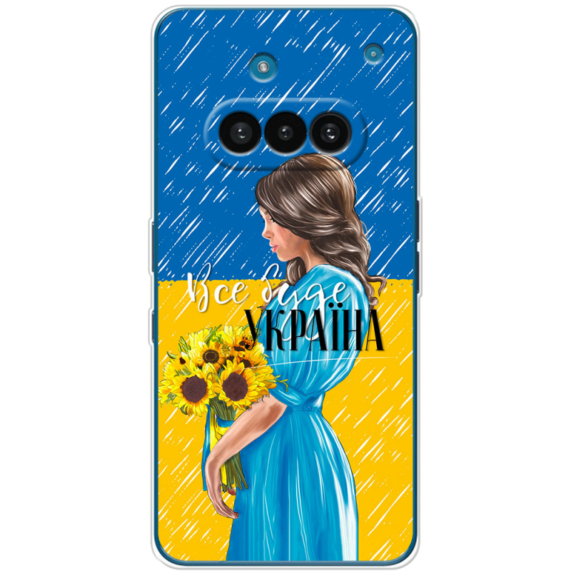 Чохол BoxFace Nothing Phone (3a) Україна дівчина з букетом