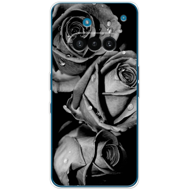 Чохол BoxFace Nothing Phone (3a) Black and White Roses