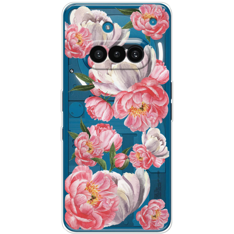 Прозорий чохол BoxFace Nothing Phone (3a) Peony Watercolor Style