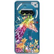 Прозорий чохол BoxFace Nothing Phone (3a) Colorful Giraffe