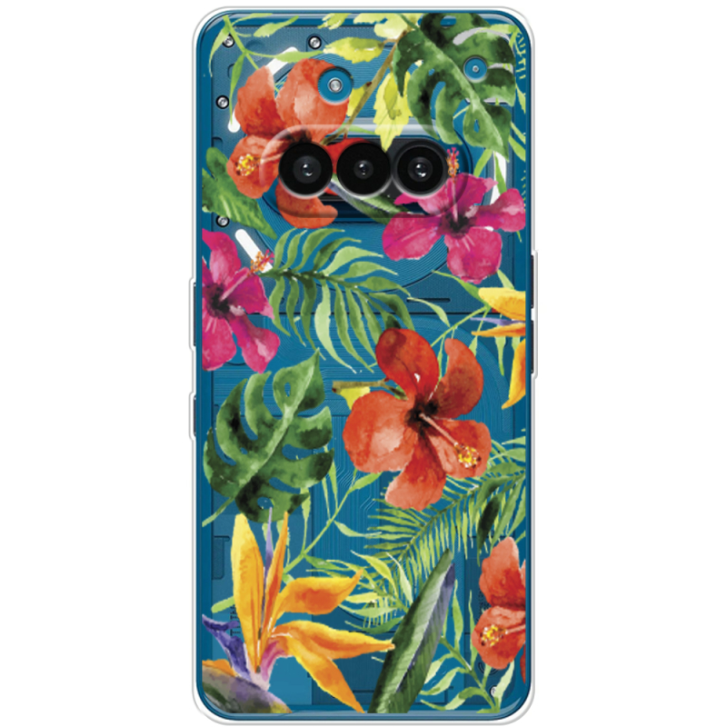 Прозорий чохол BoxFace Nothing Phone (3a) Tropical Flowers