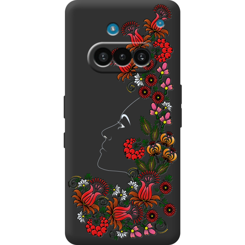 Чорний чохол BoxFace Nothing Phone (3a) 3D Ukrainian Muse