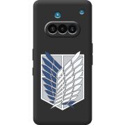 Чорний чохол BoxFace Nothing Phone (3a) Атака Титанов Крылья Свободы
