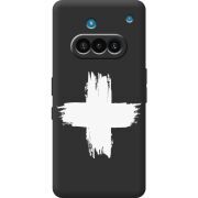 Чорний чохол BoxFace Nothing Phone (3a) Білий хрест ЗСУ