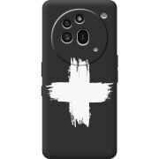 Чорний чохол BoxFace Nothing Phone (3a) Pro Білий хрест ЗСУ