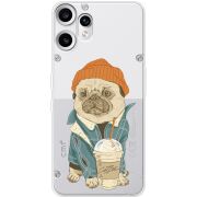 Прозорий чохол BoxFace Nothing CMF Phone 2 Pro Dog Coffeeman