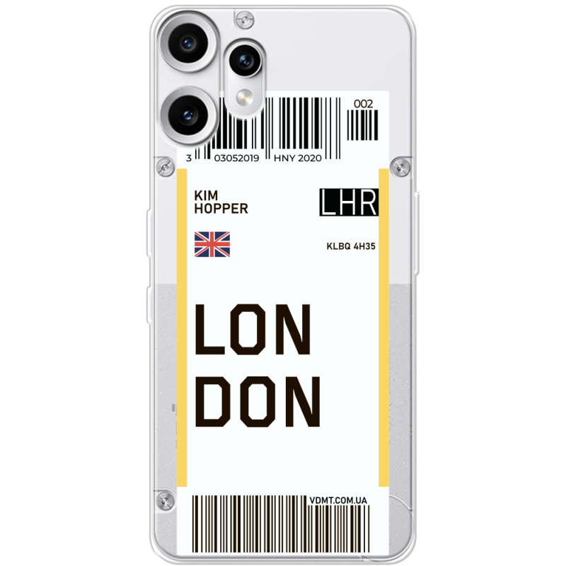 Прозорий чохол BoxFace Nothing CMF Phone 2 Pro Ticket London
