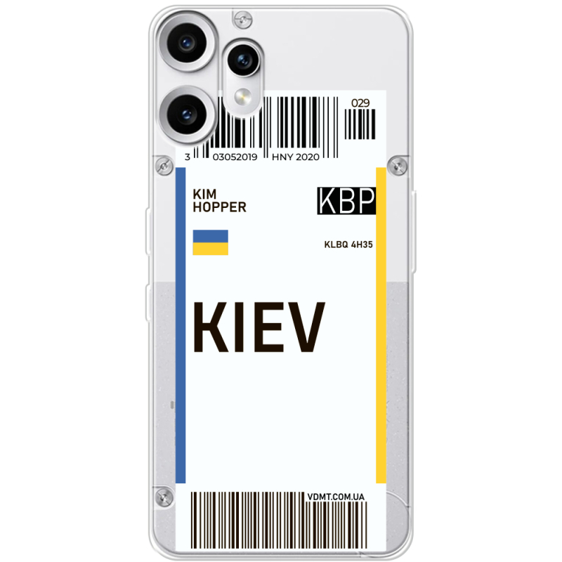 Прозорий чохол BoxFace Nothing CMF Phone 2 Pro Ticket Kiev