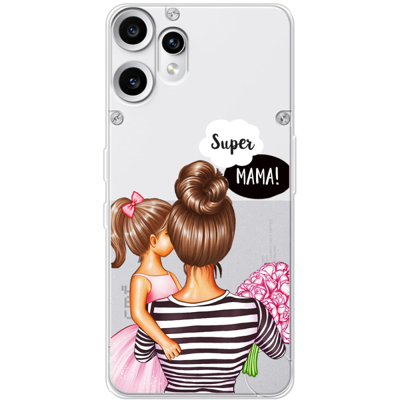 Прозорий чохол BoxFace Nothing CMF Phone 2 Pro Super Mama and Daughter