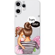 Прозорий чохол BoxFace Nothing CMF Phone 2 Pro Super Mama and Daughter