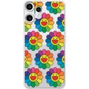 Прозорий чохол BoxFace Nothing CMF Phone 2 Pro Hippie Flowers