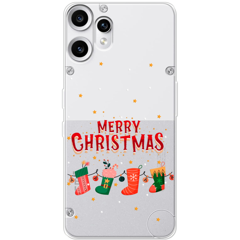 Прозорий чохол BoxFace Nothing CMF Phone 2 Pro Merry Christmas