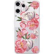 Прозорий чохол BoxFace Nothing CMF Phone 2 Pro Peony Watercolor Style