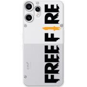Прозорий чохол BoxFace Nothing CMF Phone 2 Pro Free Fire Black Logo