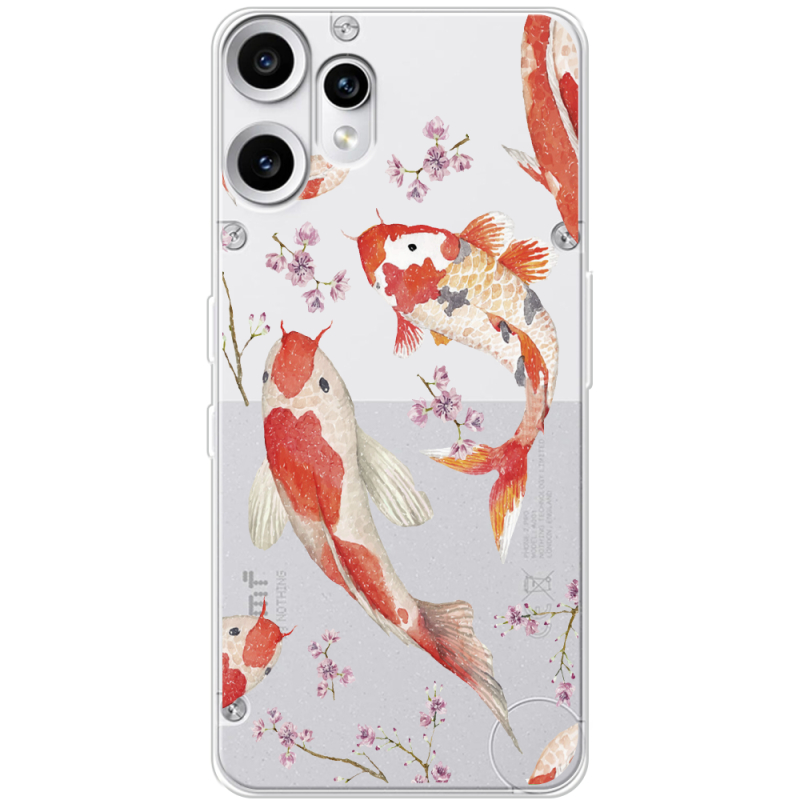 Прозорий чохол BoxFace Nothing CMF Phone 2 Pro Japanese Koi Fish