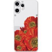 Прозорий чохол BoxFace Nothing CMF Phone 2 Pro Red Poppies