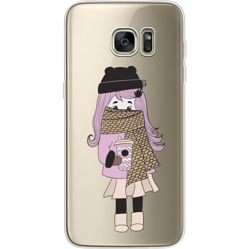 Прозрачный чехол Uprint Samsung G935 Galaxy S7 Edge Winter Morning Girl