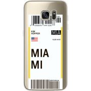 Прозрачный чехол Uprint Samsung G935 Galaxy S7 Edge Ticket Miami
